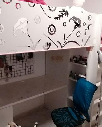 Letto a soppalco con scrivania ikea