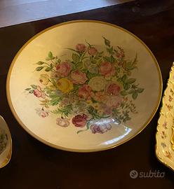 Centrotavola in porcellana dipinto fiori