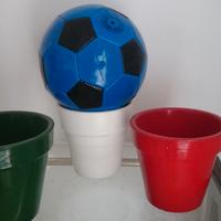 3 vasetti tricolore in terracotta