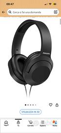 Philops H2005BK/00 Cuffie stefeo over ear con filo