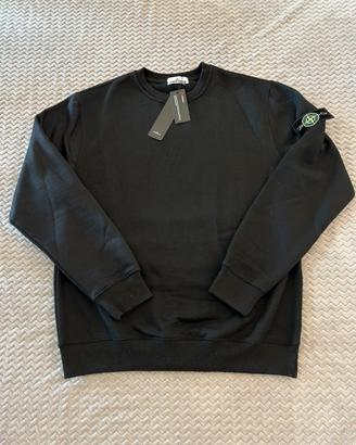Felpa Stone Island nera con badge taglia L