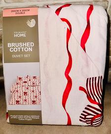 Copripiumone matrimoniale fiocchi rossi 200x200 cm