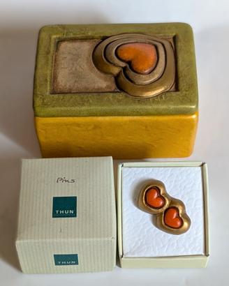 Thun: Scatola portagioie + Spilla in ceramica