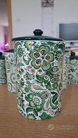 set cucina vintage vasi ceramica