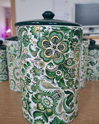 set cucina vintage vasi ceramica