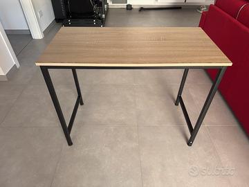 Tavolo alluminio effetto rovere chiaro