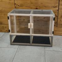 Terrario due scomparti insetti rettili 40cm