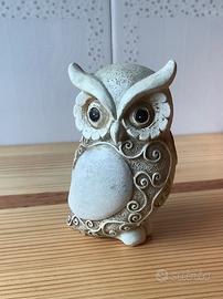 Gufo portafortuna in ceramica