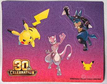 Foglio adesivi Pokémon 30° Anniversario
