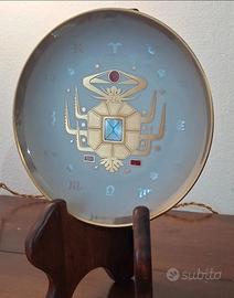 Morbelli Arte, piatto in porcellana e oro, Cancro