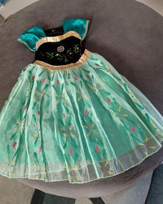 Vestito carnavale principessa Anna di Frozen