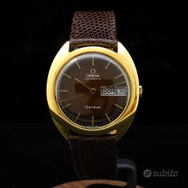Omega Genève Daydate 70s 18 kt gold rare brown