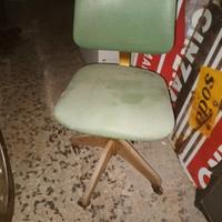 sedia verde da scrivania vintage 