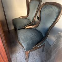 Coppia di poltroncine in stile Luigi Filippo