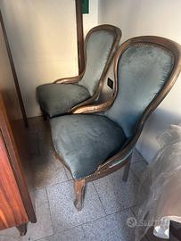 Coppia di poltroncine in stile Luigi Filippo