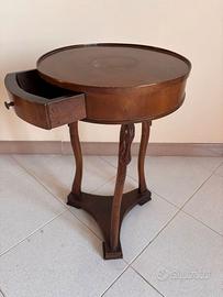 TAVOLINO TONDO LEGNO MASSICCIO STILE CLASSICO