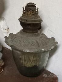 Lampada a cherosene vintage, fine 1800