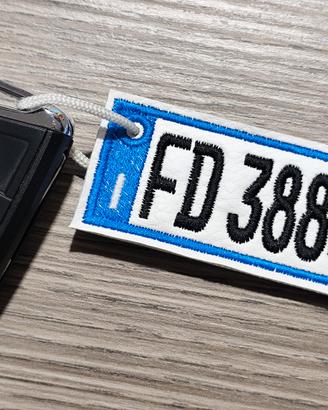 
Portachiavi con numero targa personalizzato