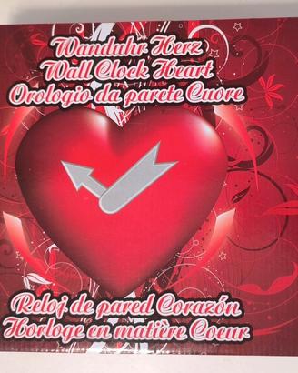 Orologio da muro a forma di cuore - Nuovo