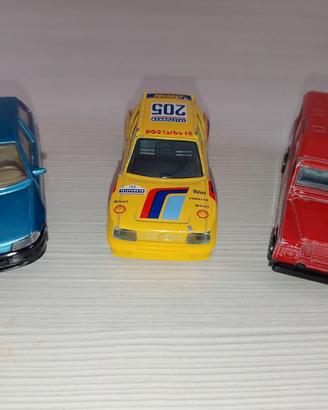 Fiat Punto Peugeot 205 Land Rover 1/43 Burago 
