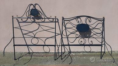 Testate letto singolo in ferro battuto 