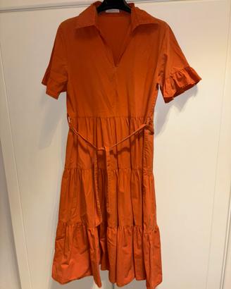 Vestito rosso mattone taglia S