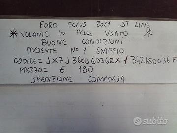 Volante in pelle ford focus 2021 st line
