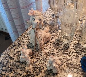 Set 3 statuette barboncini vintage mount royal 