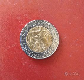 Moneta commemorativa da 500 lire Polizia di Stato