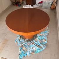 tavolo legno massiccio marmo allungabile noce