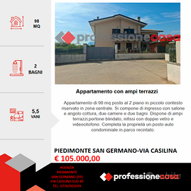 Appartamento 98 mq con ampi terrazzi