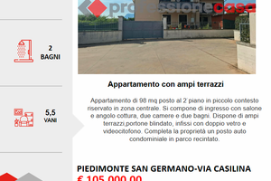 Appartamento 98 mq con ampi terrazzi
