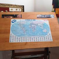 Tavolo da disegno legno massiccio anni '60