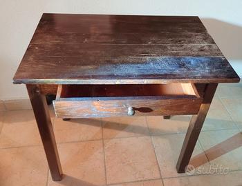 Scrittoio in Noce Massello + Mobiletto