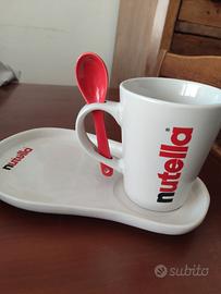 x collezionisti tazza Nutella con vassoio