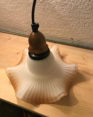 Lampadario cucina in vetro diametro 23 cm