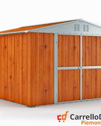 Box struttura lamiera Acciaio 327x307 fin legno