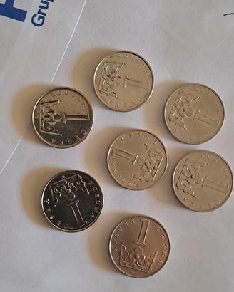 lotto monete da collezione 1 koruna 