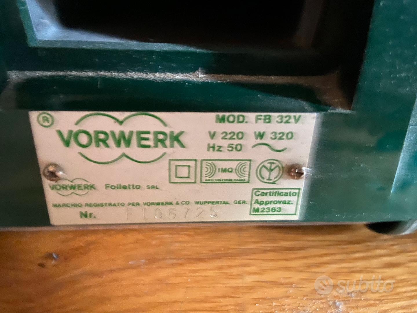 LUCIDATRICE PULILUX VORWERK folletto mod fb 32 v, perfettamente