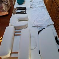 Lettino massaggi con sgabello e specchiera