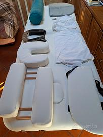 Lettino massaggi con sgabello e specchiera