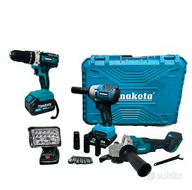 Kit 4in1 Trapano Smerigliatrice Avvitatore ad Impu