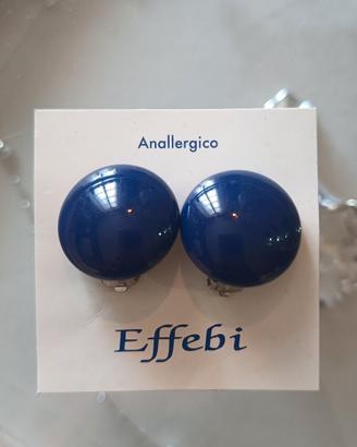 Orecchini Effebi vintage blu