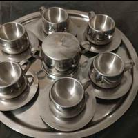 Set acciaio per caffè con tazzine termiche