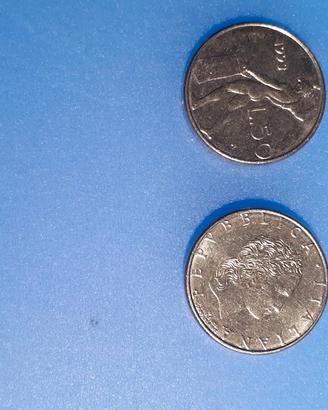 Moneta lire 50 piccola micro 1993