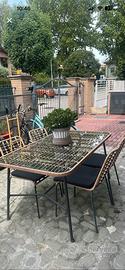 Tavolo da giardino con 4 sedie