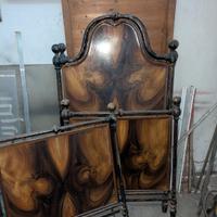 Letto matrimoniale antico in ferro battuto