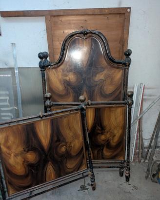 Letto matrimoniale antico in ferro battuto