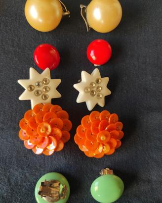 ORECCHINI  COLORATI  ANNI 60  CLIPS 