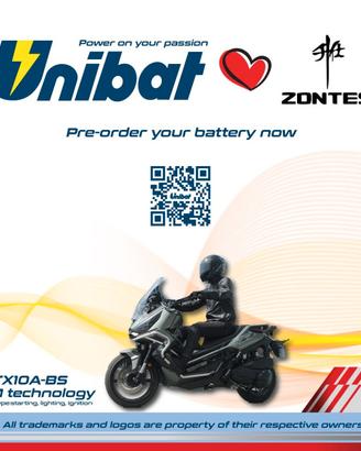 BATTERIA MOTO ZONTES UNIBAT AGM